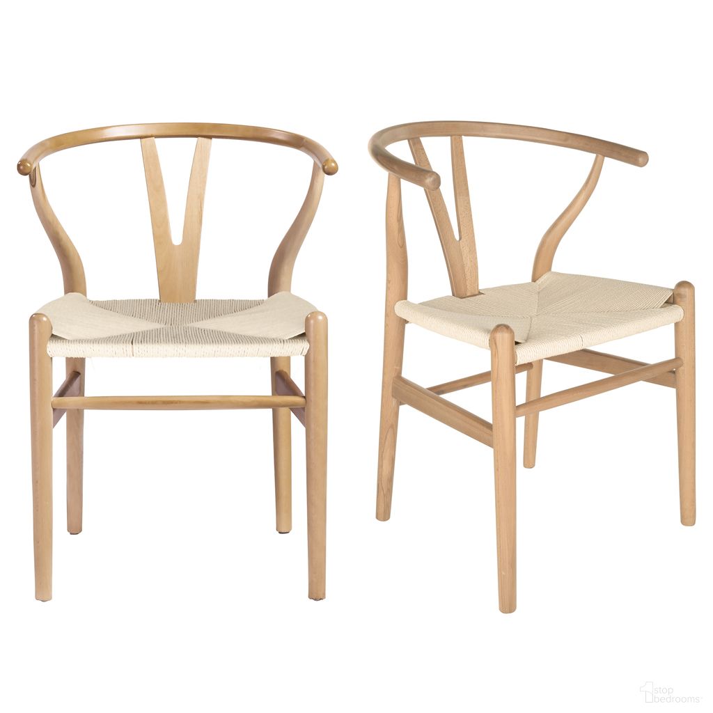 The appearance of Evelina Side Chair Set of 2 In Natural designed by Euro Style in the traditional interior design. This natural piece of furniture  was selected by 1StopBedrooms from Evelina Collection to add a touch of cosiness and style into your home. Sku: 08157NAT. Chair Type: Side Chair. Material: Rush.