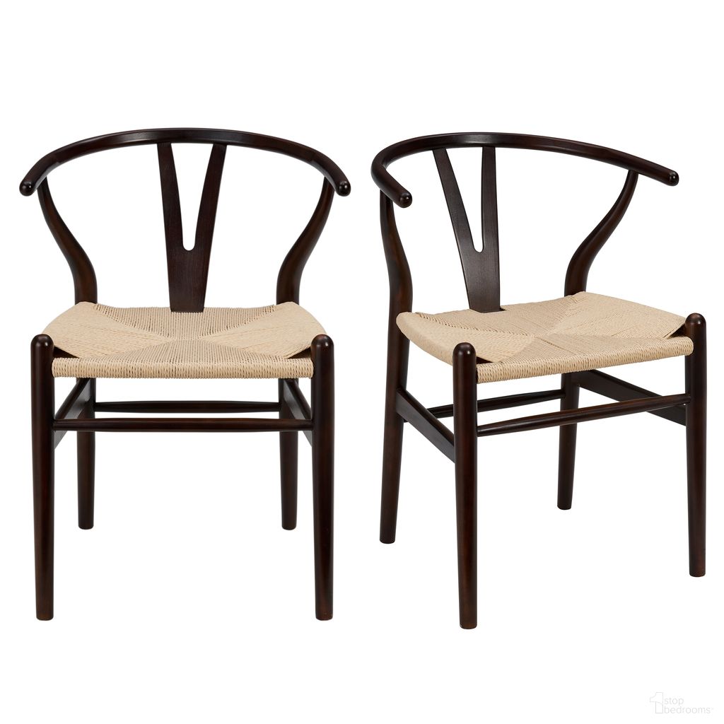 The appearance of Evelina Side Chair Set of 2 In Walnut and Natural designed by Euro Style in the traditional interior design. This walnut and natural piece of furniture  was selected by 1StopBedrooms from Evelina Collection to add a touch of cosiness and style into your home. Sku: 08157WAL. Chair Type: Side Chair. Material: Rush.