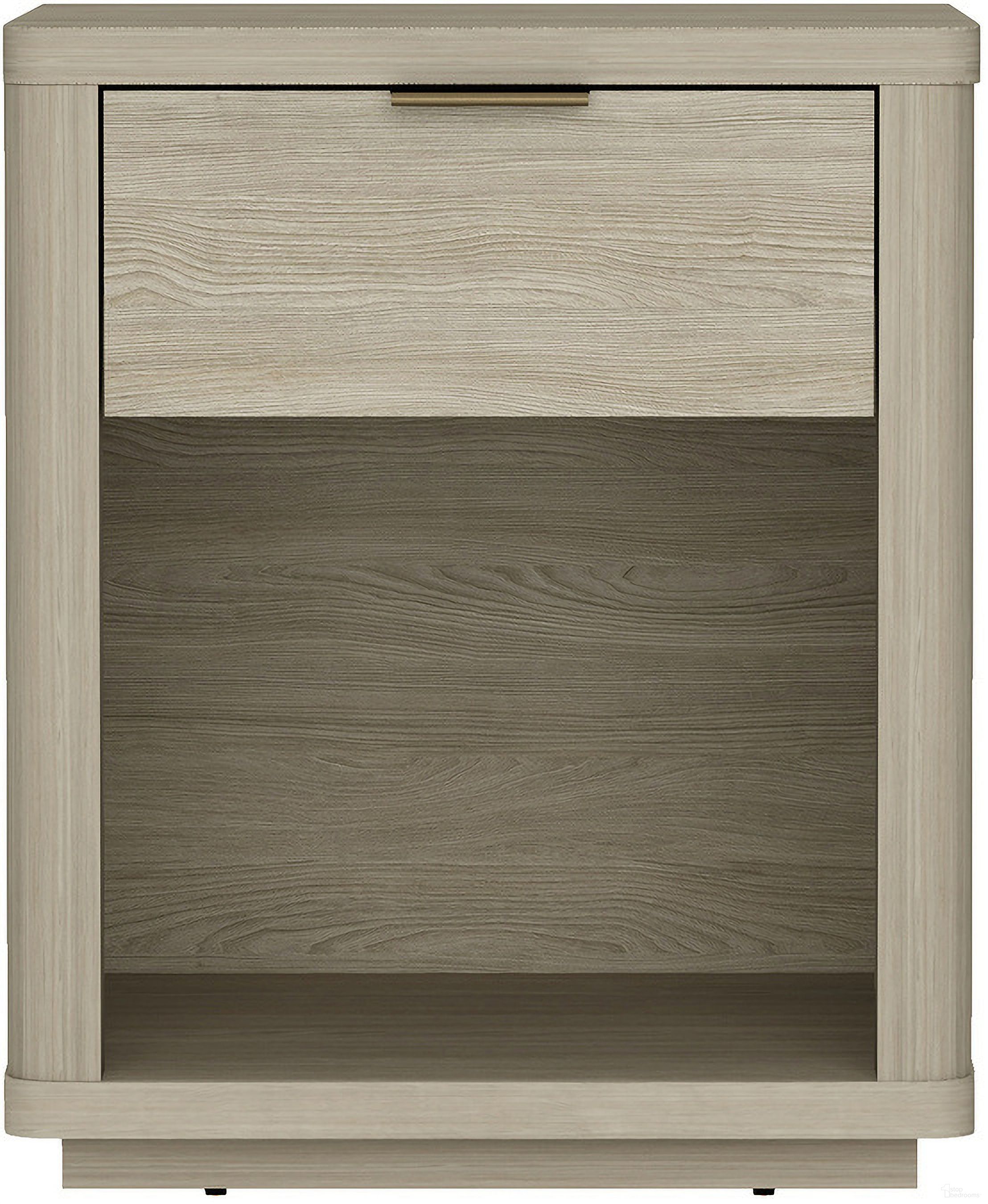 The appearance of Evelyn 1-Drawer Nightstand In Natural designed by Manhattan Comfort in the modern / contemporary interior design. This natural piece of furniture was selected by 1StopBedrooms from Evelyn Collection to add a touch of cosiness and style into your home. Sku: NS011-NA. Material: MDF.