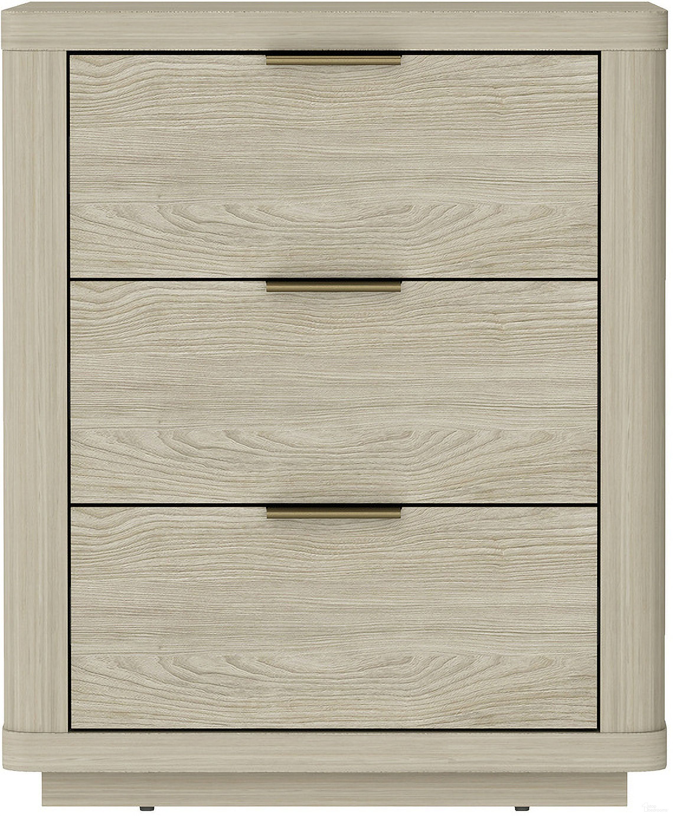 The appearance of Evelyn 3-Drawer Nightstand In Natural designed by Manhattan Comfort in the modern / contemporary interior design. This natural piece of furniture was selected by 1StopBedrooms from Evelyn Collection to add a touch of cosiness and style into your home. Sku: NS013-NA. Material: MDF.