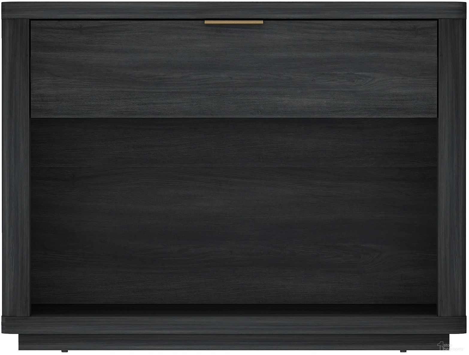 The appearance of Evelyn 32 Inch Nightstand 2.0 In Charcoal Grey designed by Manhattan Comfort in the modern / contemporary interior design. This charcoal grey piece of furniture was selected by 1StopBedrooms from Evelyn Collection to add a touch of cosiness and style into your home. Sku: NS012-CH. Material: MDF.