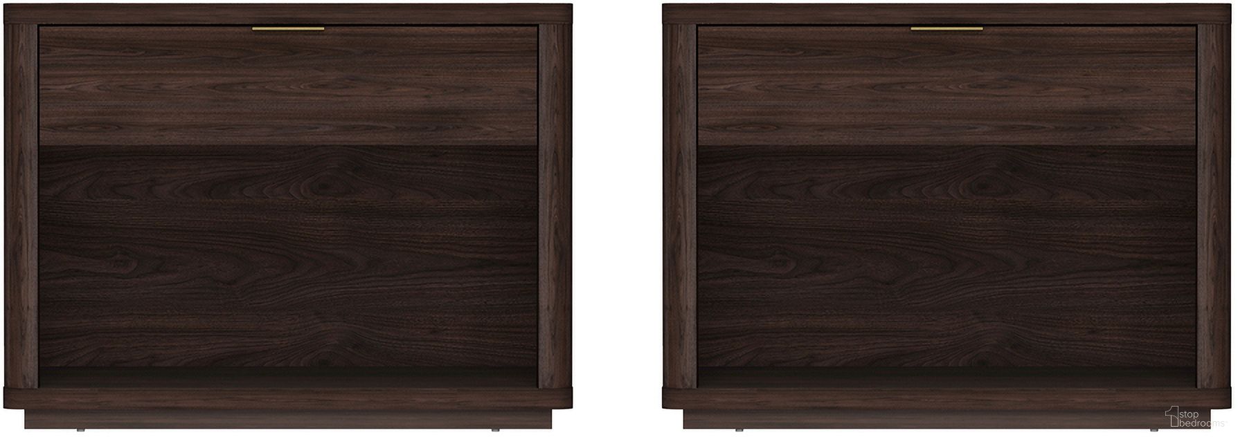 Evelyn 32 Inch Nightstand 2.0 Set of 2 In Brown