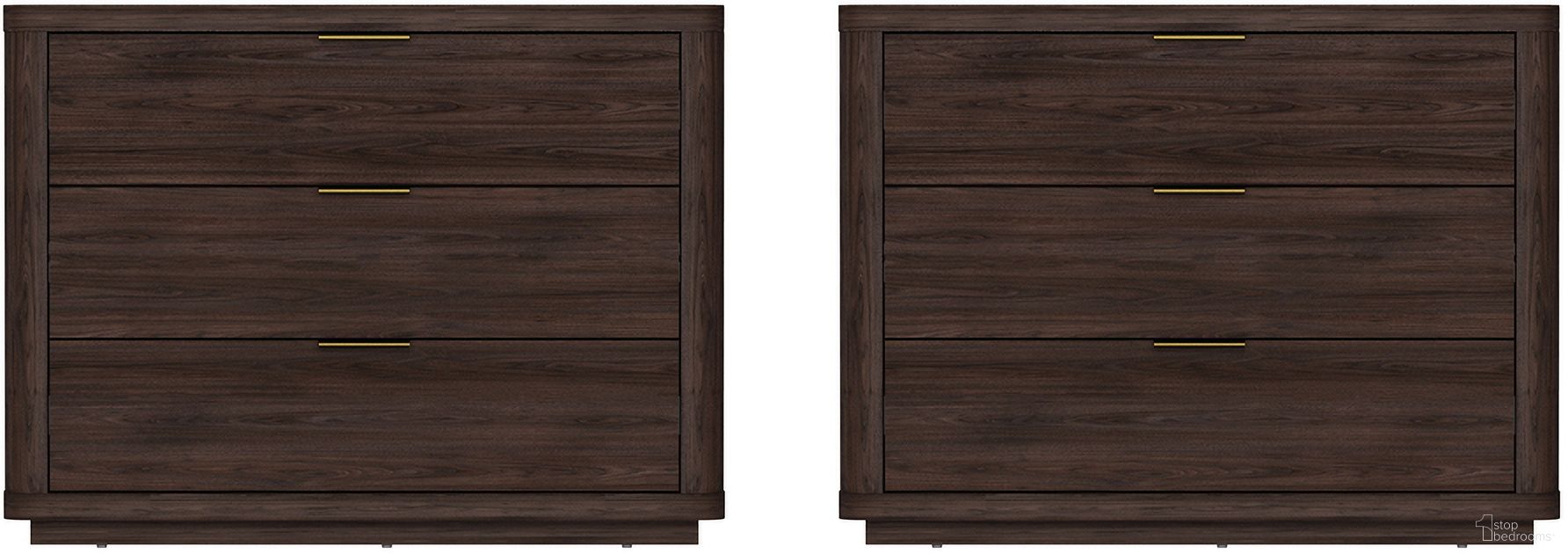 Evelyn 32 Inch Nightstand 4.0 Set of 2 In Brown