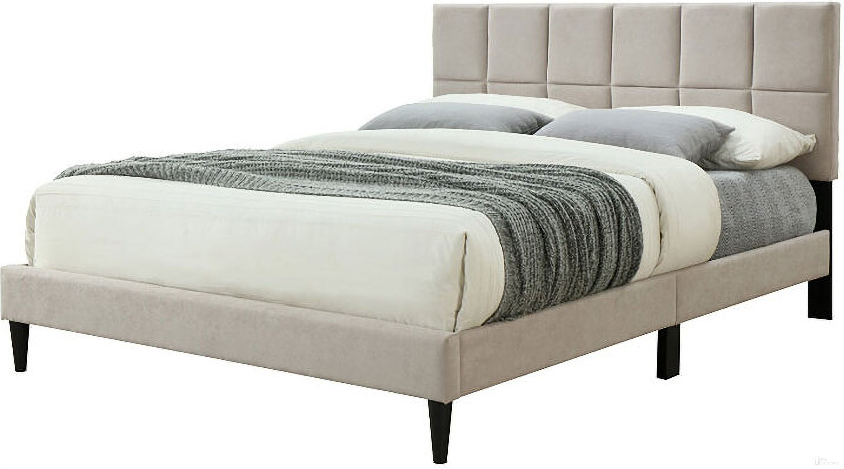The appearance of Evelyn Upholstered Bed (Full) designed by Bernell in the modern / contemporary interior design. This taupe piece of furniture was selected by 1StopBedrooms from Evelyn Collection to add a touch of cosiness and style into your home. Sku: 1132-104. Material: Polyester. Bed Size: Full. Bed Type: Upholstered Bed.