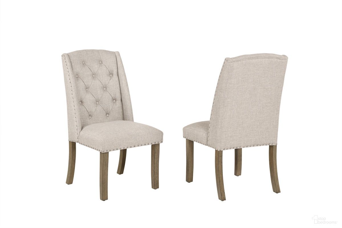 The appearance of Evelyn Wingback Dining Chair Set of 2 in Beige designed by Best Quality Furniture in the modern / contemporary interior design. This beige piece of furniture  was selected by 1StopBedrooms from Evelyn Collection to add a touch of cosiness and style into your home. Sku: D703-WC. Material: Linen. Chair Type: Side Chair.