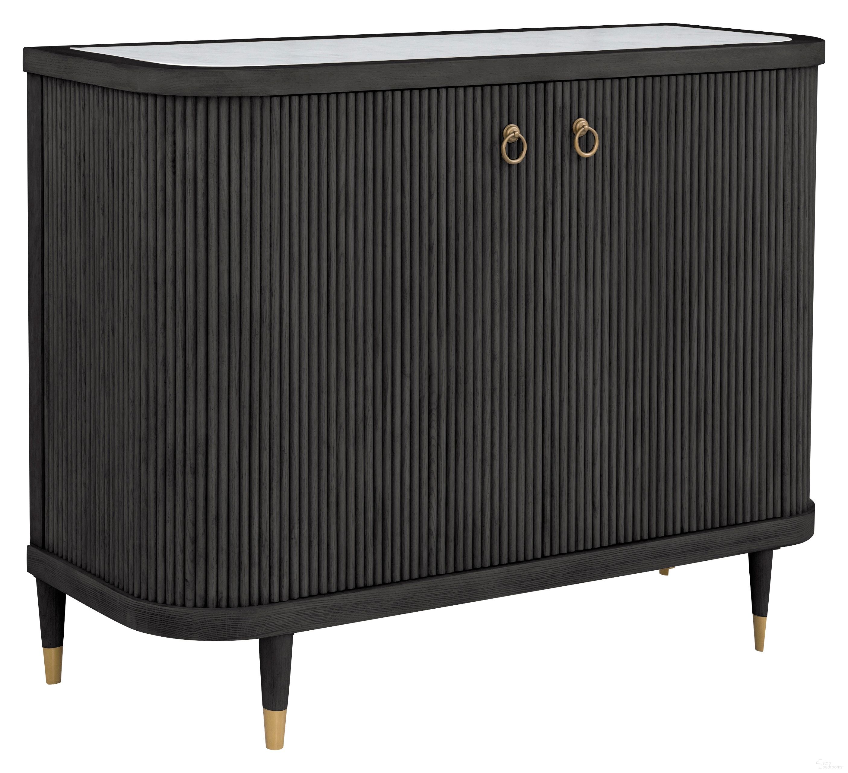 Everett Demilune Credenza In White