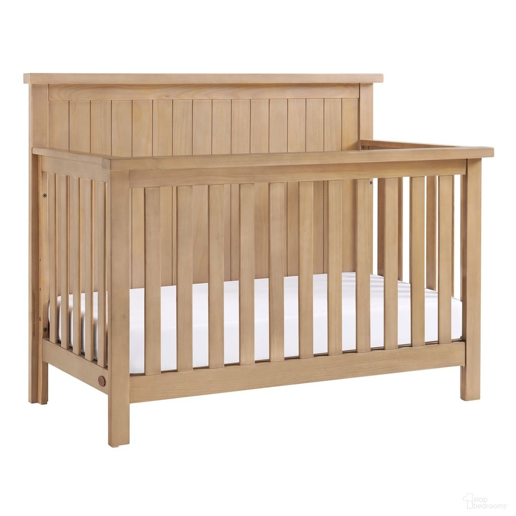 Everlee 4 In 1 Convertible Crib In Honey Wood