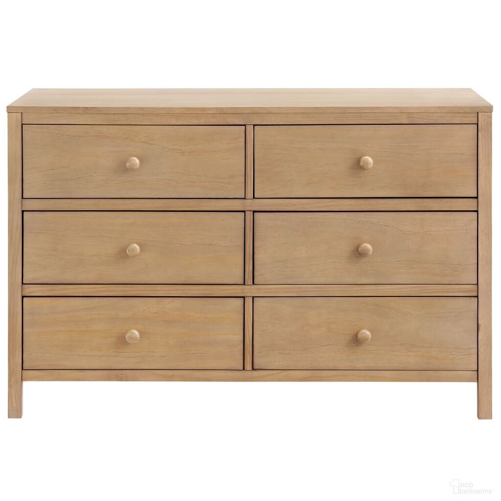 Everlee 6-Drawer Dresser In Honey Wood