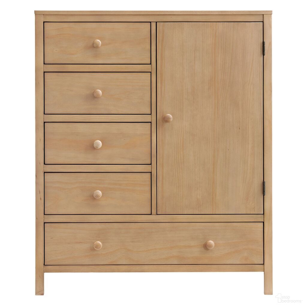 Everlee Wardrobe Chest In Honey Wood