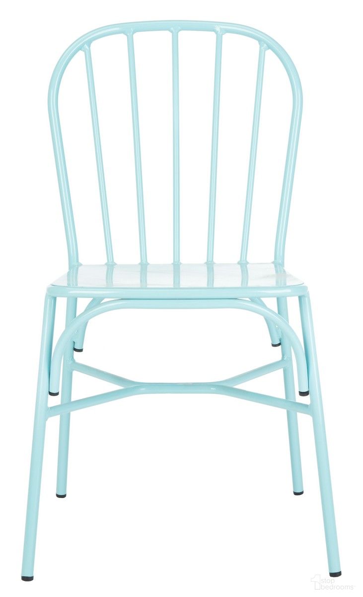 The appearance of Everleigh Stackable Side Chair Set of 2 in Baby Blue designed by Safavieh in the modern / contemporary interior design. This baby blue piece of furniture was selected by 1StopBedrooms from Everleigh Collection to add a touch of cosiness and style into your home. Sku: PAT3002D-SET2. Material: Metal.