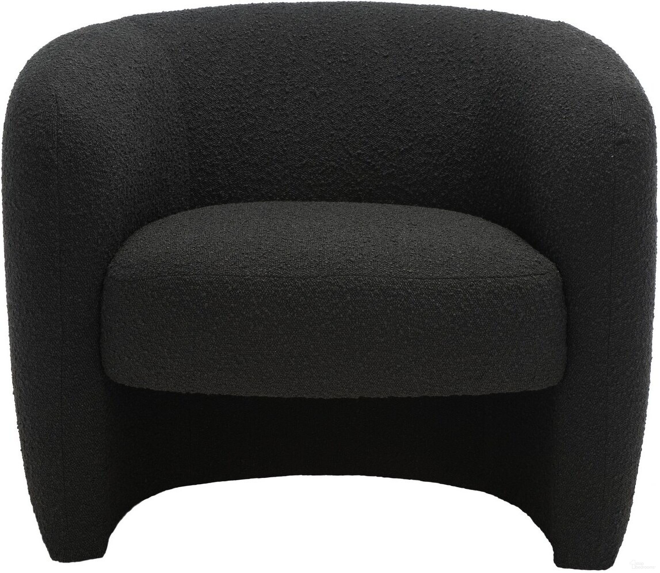 Everly Barrel Back Accent Chair In Black