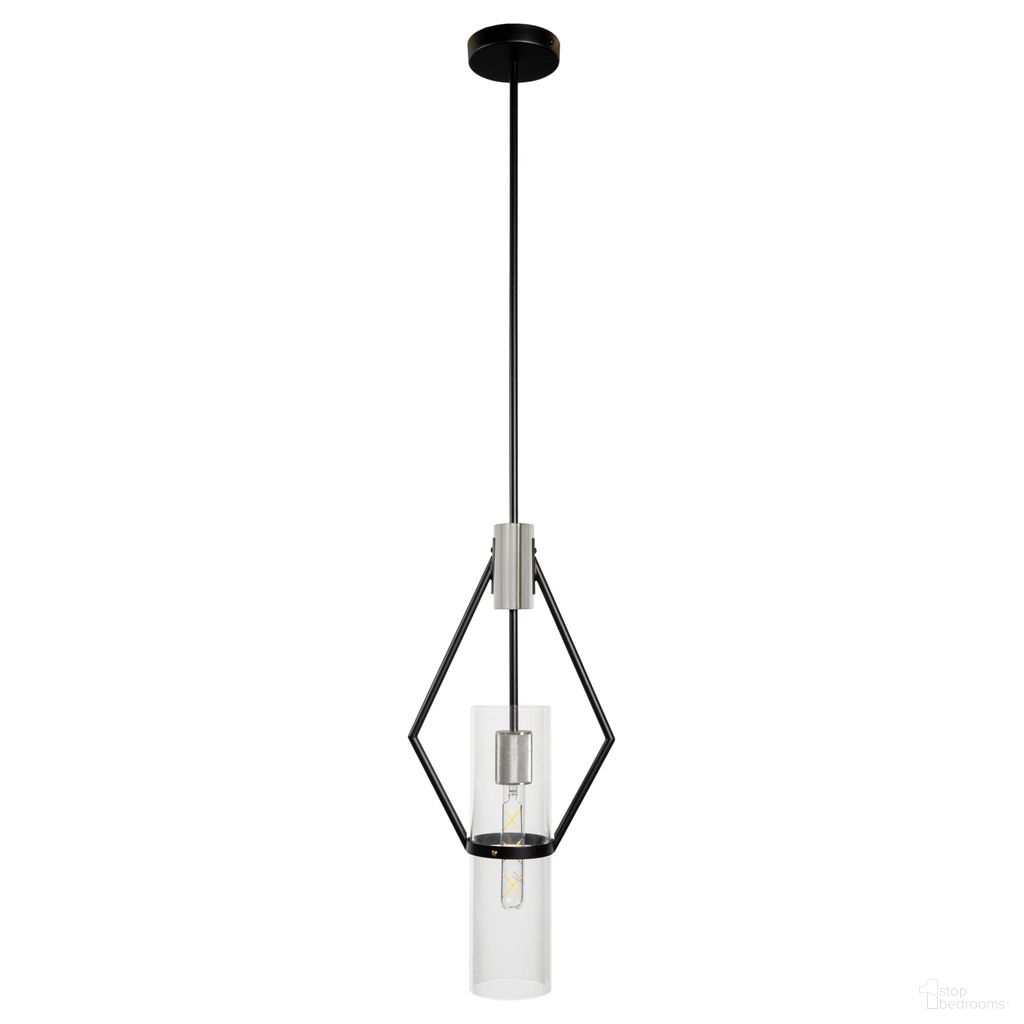 Everly Single Light Pendant In Black and Chrome