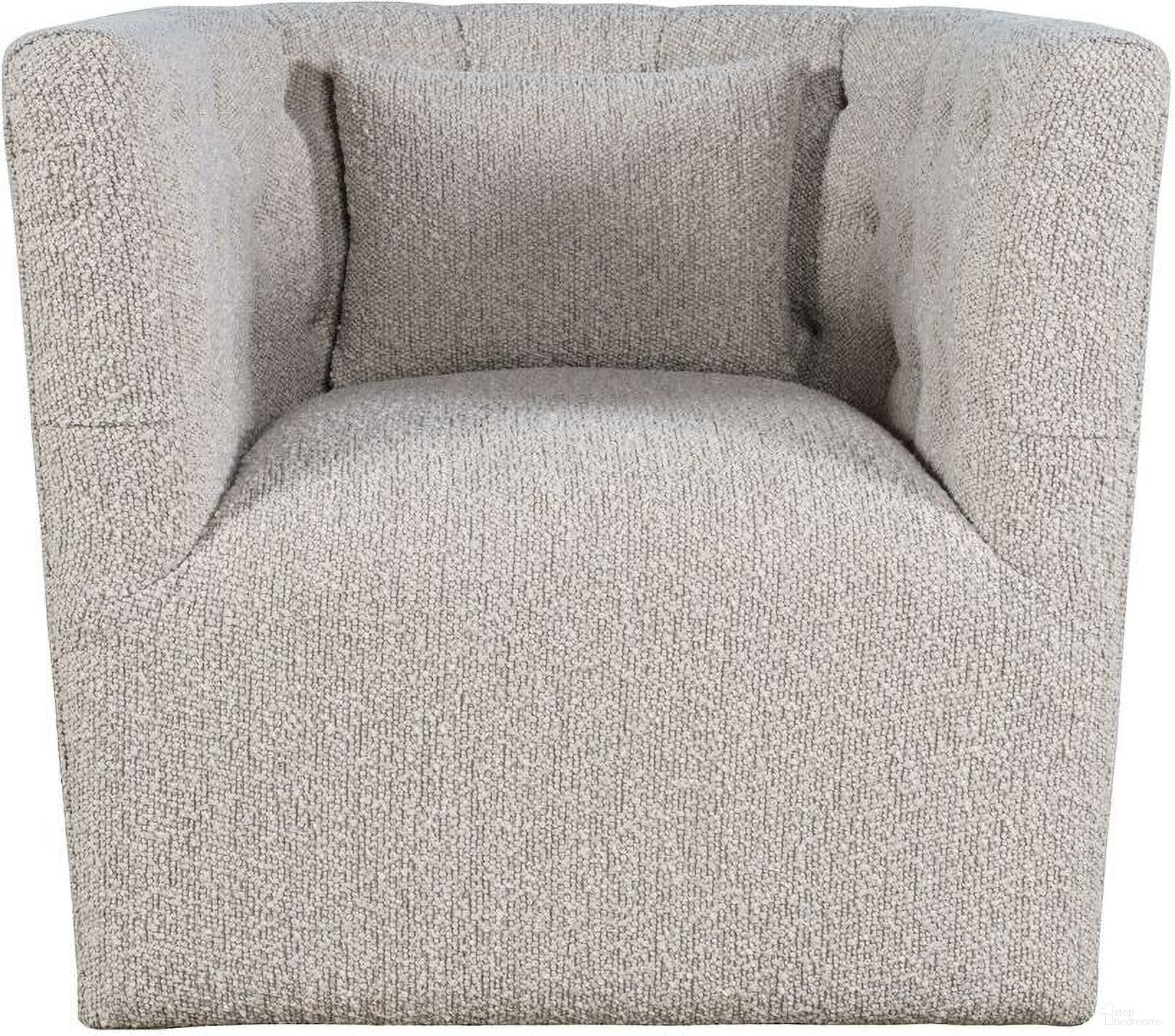 The appearance of Everly Boucle Swivel Accent Chair In Taupe designed by Jofran in the modern / contemporary interior design. This taupe piece of furniture  was selected by 1StopBedrooms from Everly Collection to add a touch of cosiness and style into your home. Sku: EVERLY-SW-TAUPE. Material: Boucle.
