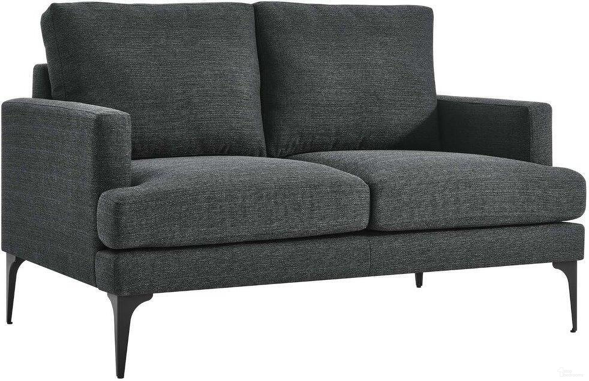 The appearance of Evermore Upholstered Fabric Loveseat In Gray designed by Modway in the modern / contemporary interior design. This gray piece of furniture was selected by 1StopBedrooms from Evermore Collection to add a touch of cosiness and style into your home. Sku: EEI-6006-DOR. Material: Polyester.