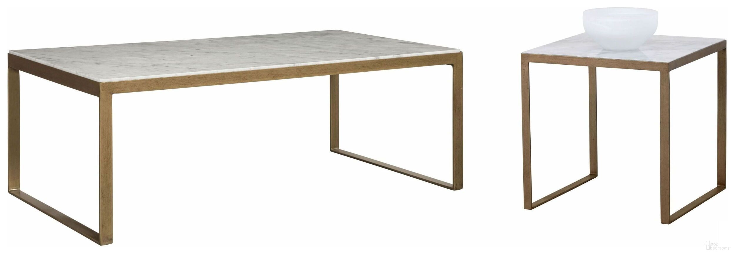 Evert White 47 Inch Occasional Table Set