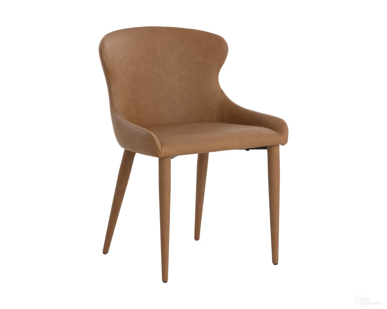 Evora Dining Chair Set of 2 In Milliken Cognac