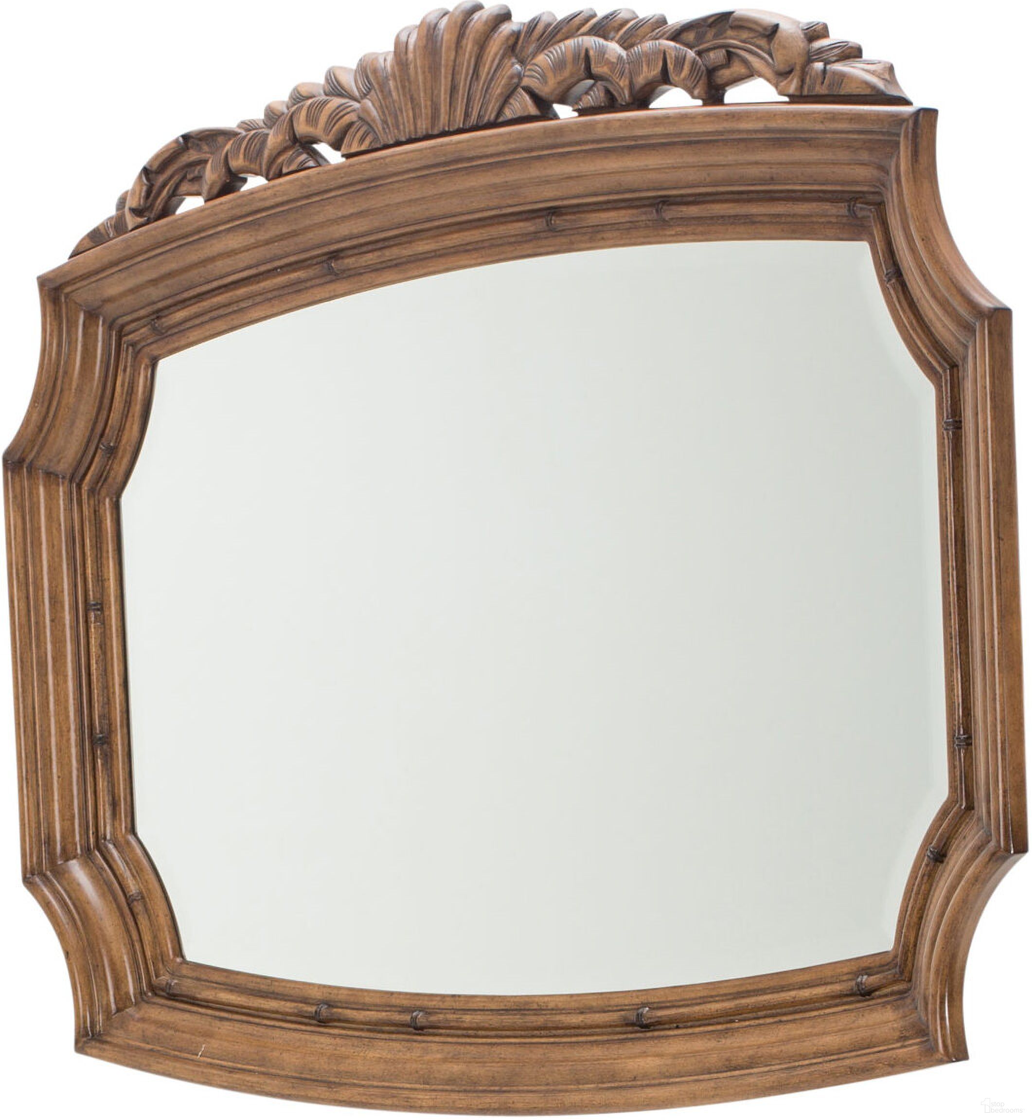 The appearance of Excursions Sideboard Mirror In Caramel Cashmere designed by Michael Amini in the traditional interior design. This caramel piece of furniture was selected by 1StopBedrooms from Excursions Collection to add a touch of cosiness and style into your home. Sku: 9081067-109. Material: Wood.