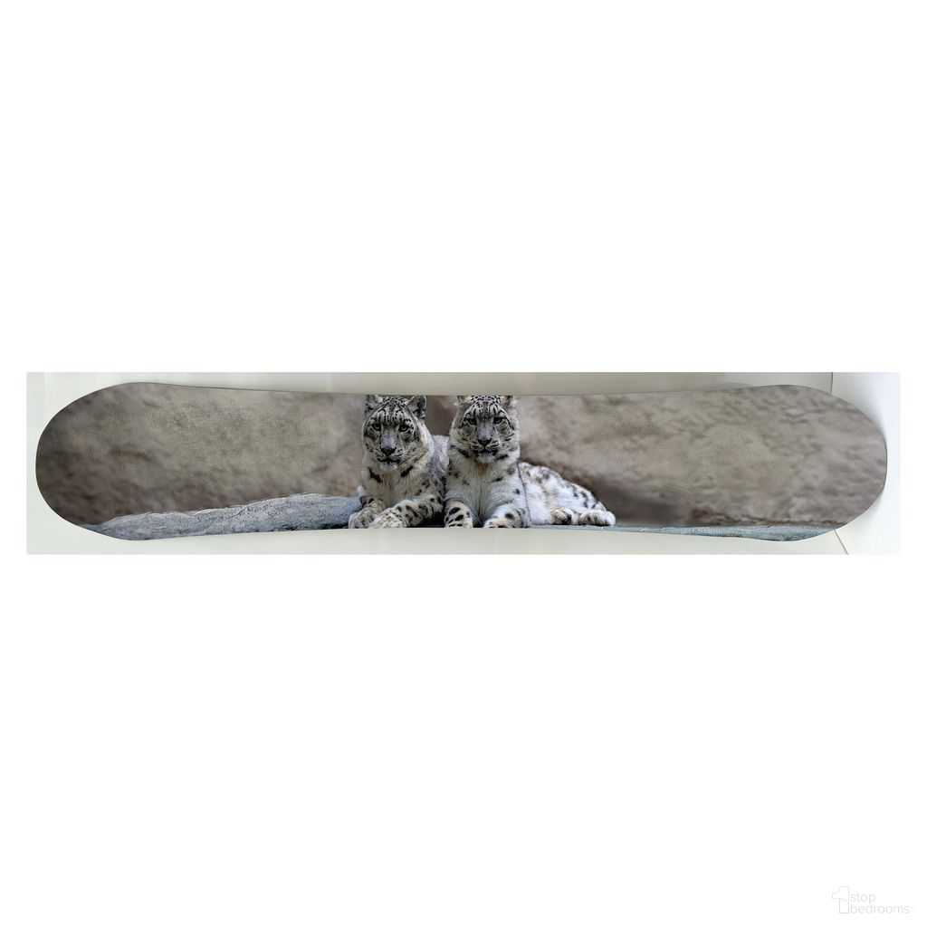 Exhilarating Snowboard with Snow Leopards Decko - Board Wall Art In Multi