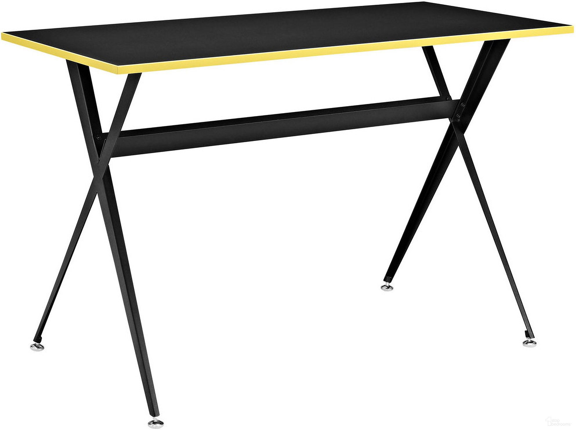 The appearance of Expound Office Desk In Black designed by Modway in the modern / contemporary interior design. This black piece of furniture was selected by 1StopBedrooms from Expound Collection to add a touch of cosiness and style into your home. Sku: EEI-1325-BLK. Material: Metal.