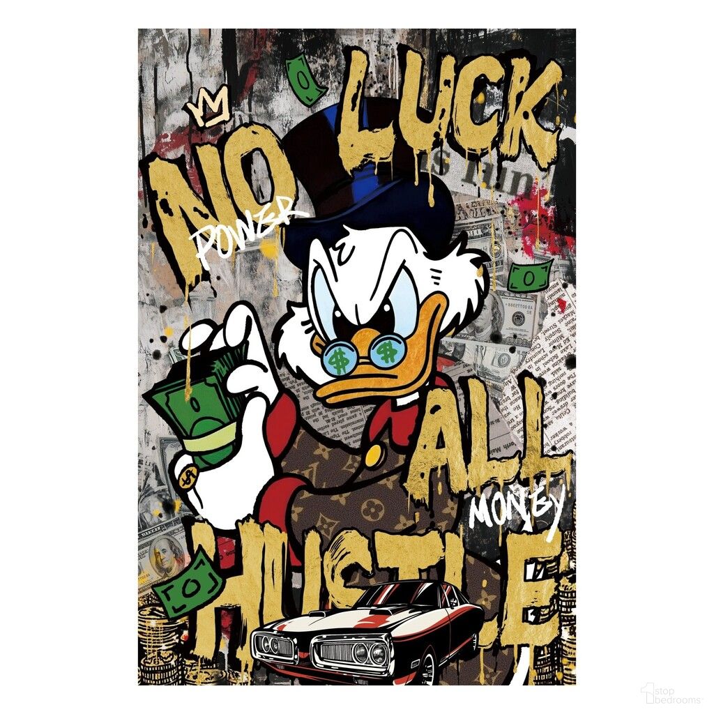 Expressive All Hustle Urban Canvas Wall Art In Multi