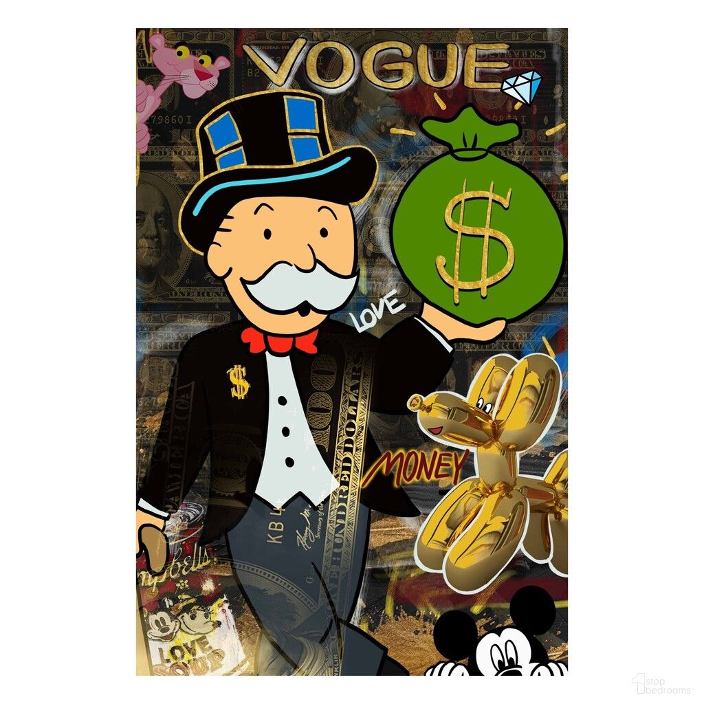 Expressive Dapper Tycoon Canvas Wall Art In Multi