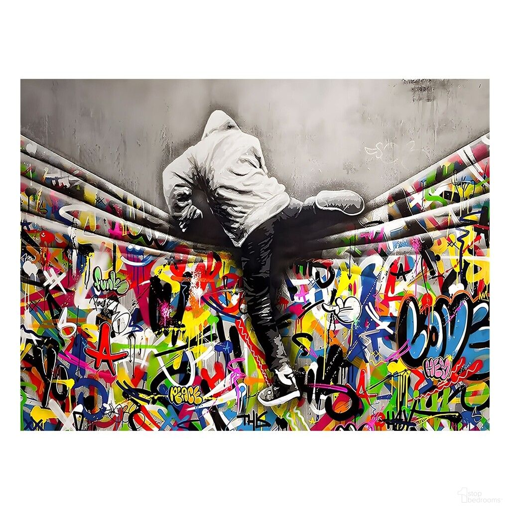Expressive Over the Wall Canvas Wall Art In Multi