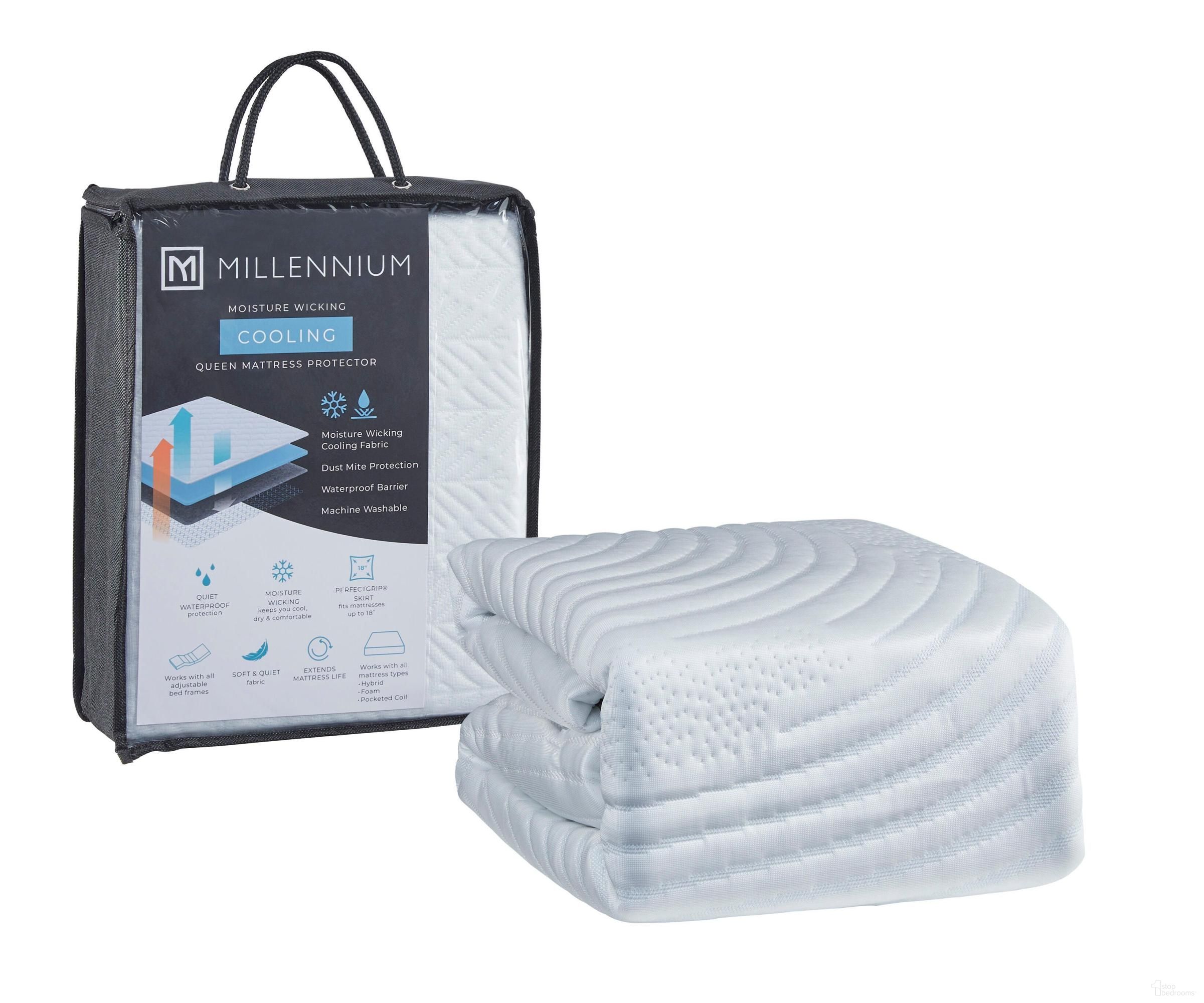 The appearance of Extra Cooling Protector Twin Mattress Protector In White designed by Signature Design by Ashley in the traditional interior design. This white piece of furniture was selected by 1StopBedrooms from Extra Cooling Protector Collection to add a touch of cosiness and style into your home. Sku: M31001P. Material: Fabric.