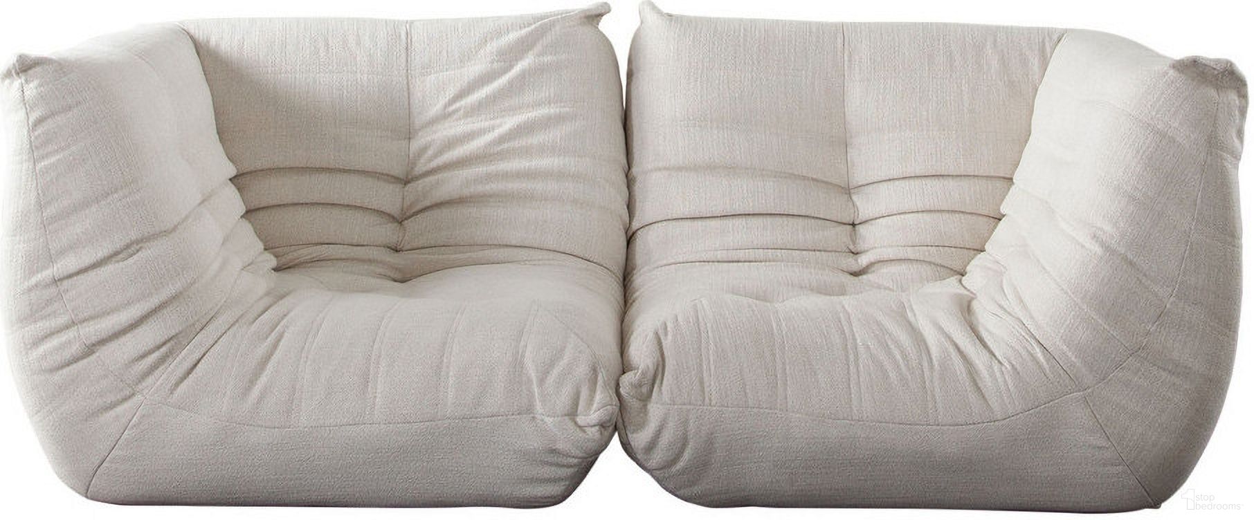 The appearance of Ezra 2PC Modular Sofa In Cream Fabric designed by Diamond Sofa in the modern / contemporary interior design. This cream piece of furniture was selected by 1StopBedrooms from Ezra Collection to add a touch of cosiness and style into your home. Sku: EZRASCCM;EZRASCCM. Material: Fabric.