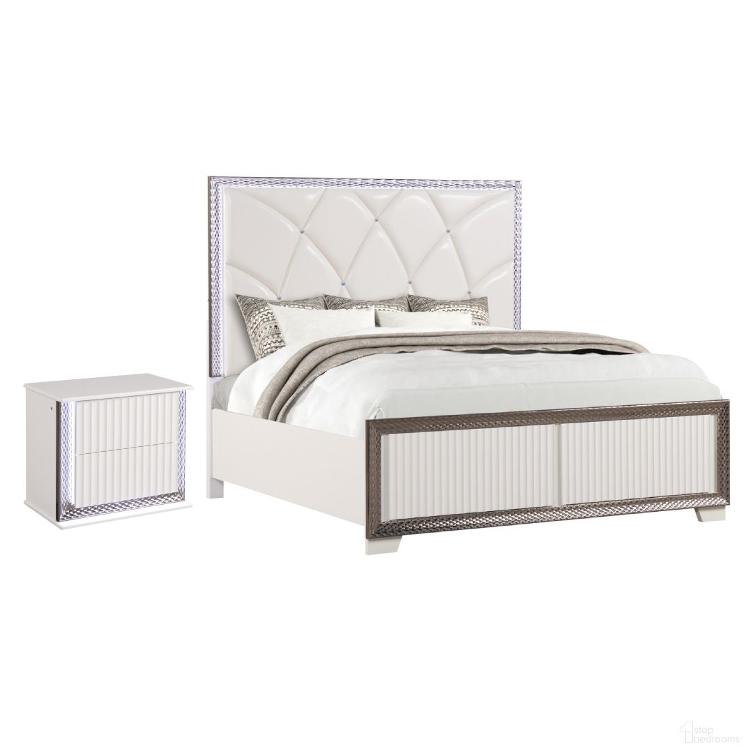 Fabio Panel Bedroom Set In White