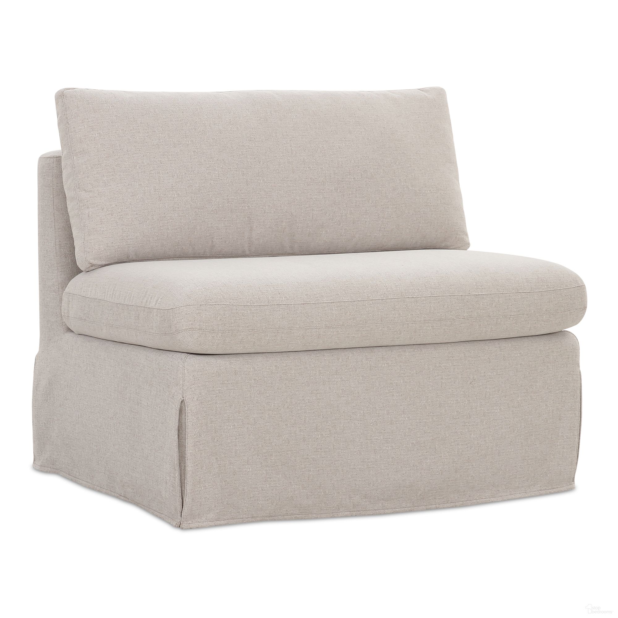 Fable Slipcover Dining Chair and Half In Beige