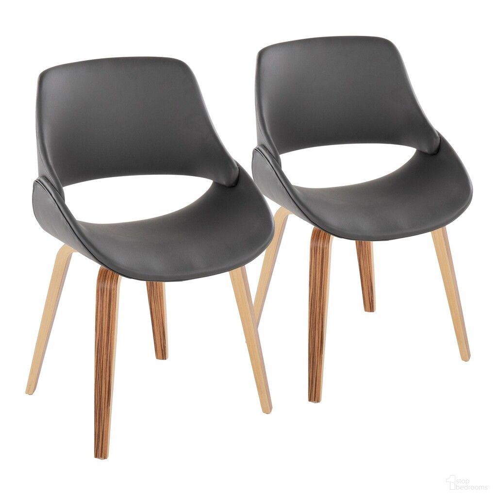 The appearance of Fabrico Faux Leather Chair Set of 2 In Gray designed by Lumisource in the transitional interior design. This gray piece of furniture was selected by 1StopBedrooms from Fabrizzi Collection to add a touch of cosiness and style into your home. Sku: CH-FABRICOPU-HLBW2 ZBGY2. Material: Faux Leather. Chair Type: Side Chair.