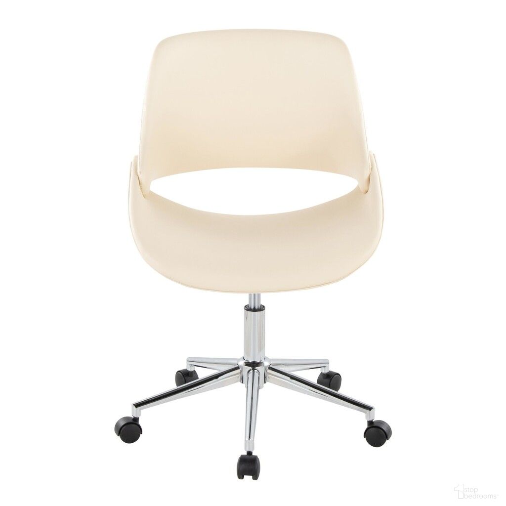 The appearance of Fabrico Office Chair In Cream and Chrome designed by Lumisource in the modern / contemporary interior design. This cream/chrome piece of furniture was selected by 1StopBedrooms from Fabrizzi Collection to add a touch of cosiness and style into your home. Sku: OC-FBCOPU1 CHRCR1. Material: Foam.