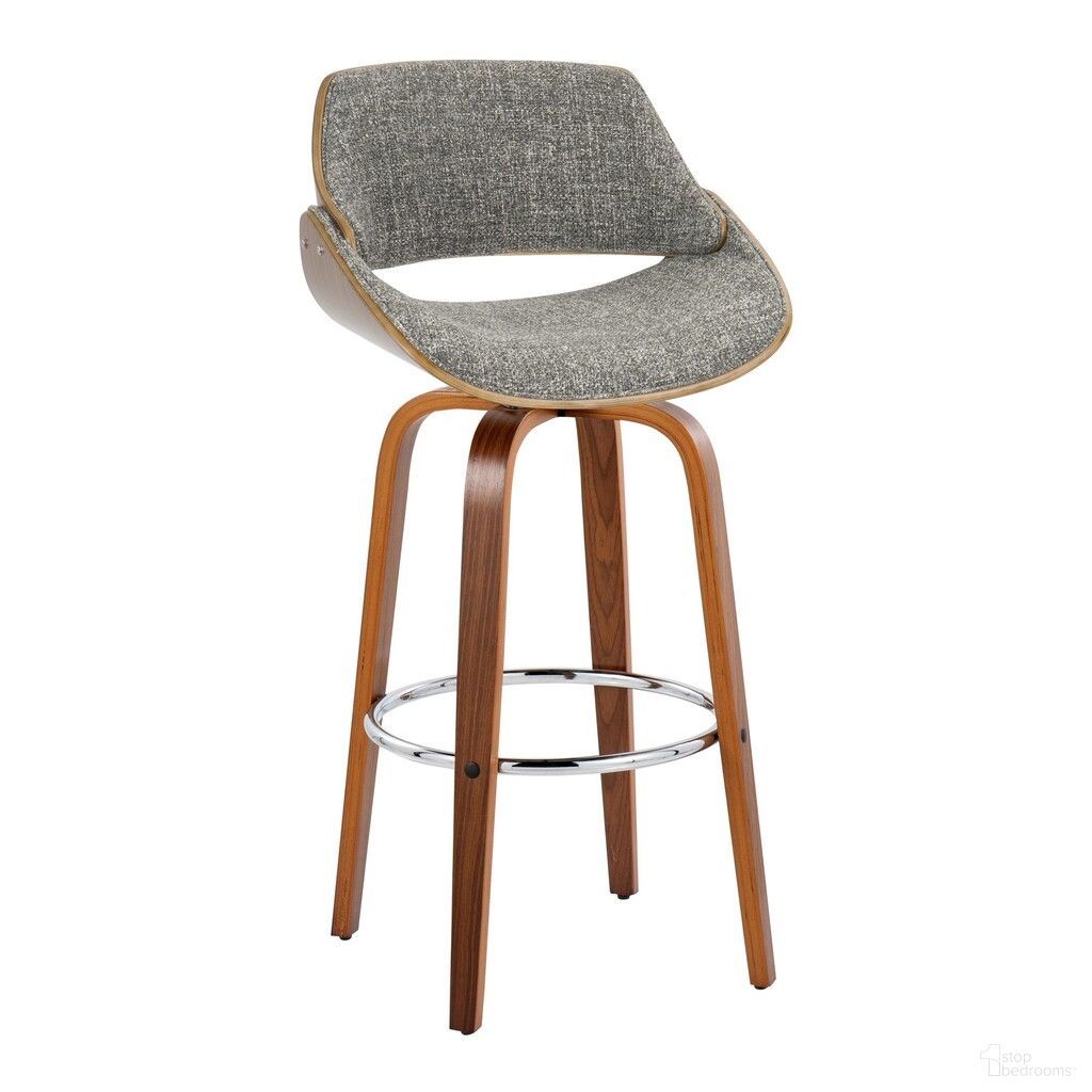 The appearance of Fabrizzi 30 Inch Fixed Height Barstool Set of 2 In Grey designed by Lumisource in the transitional interior design. This grey piece of furniture was selected by 1StopBedrooms from Fabrizzi Collection to add a touch of cosiness and style into your home. Sku: B30-FBZZ-GRTZR2 WLWLGY2. Material: Wood.