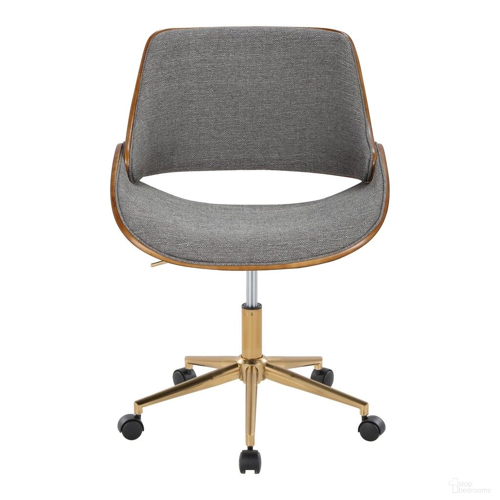 The appearance of Fabrizzi Office Chair In Walnut and Grey designed by Lumisource in the modern / contemporary interior design. This walnut and grey piece of furniture  was selected by 1StopBedrooms from Fabrizzi Collection to add a touch of cosiness and style into your home. Sku: OC-FBZZFB1 AUWLGY1. Material: Foam.
