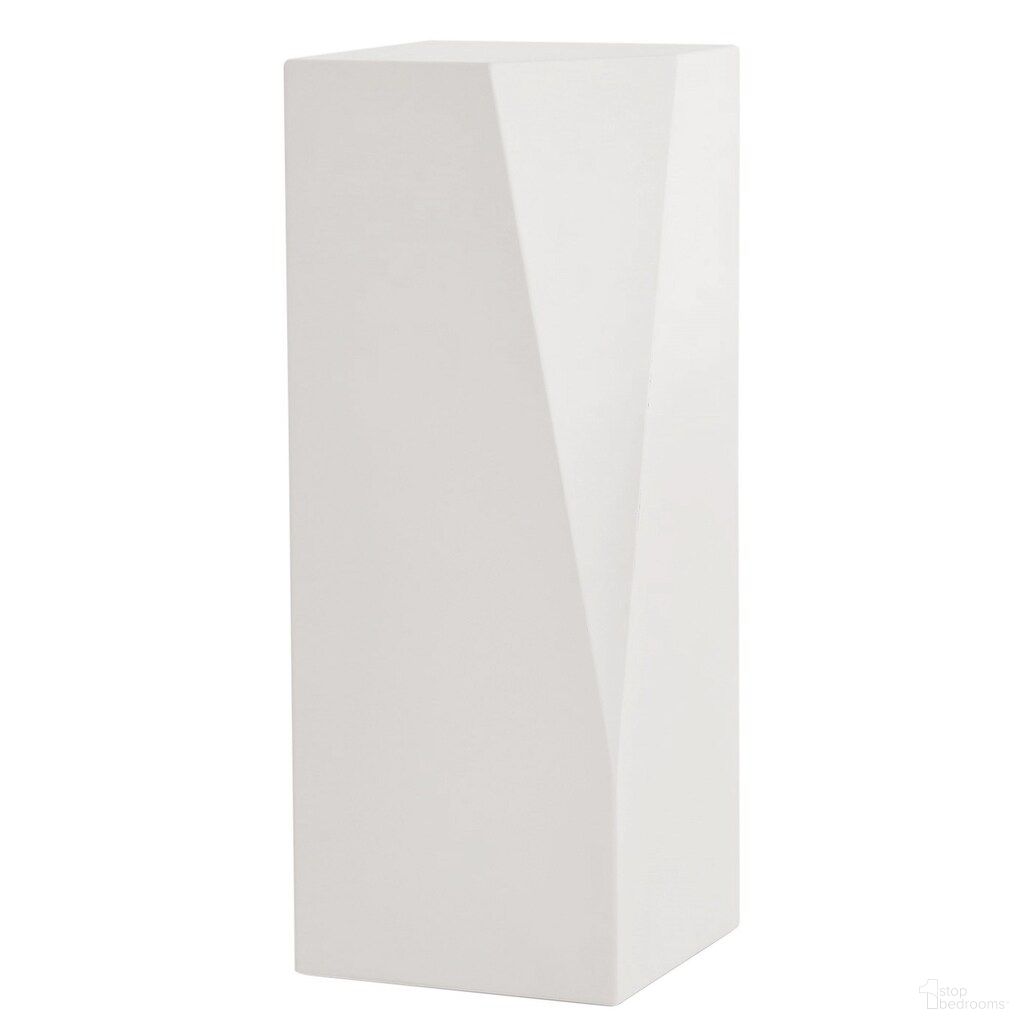 Facet Large Pedestal In White