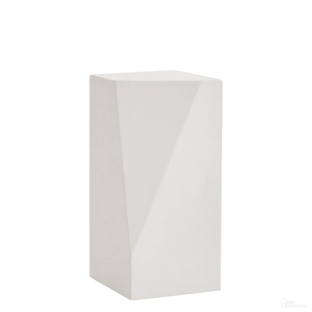 Facet Medium Pedestal In White