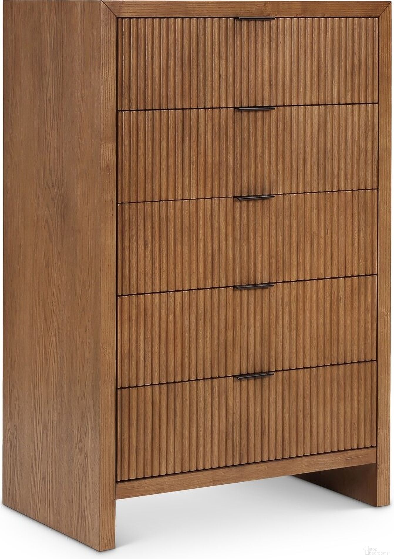 The appearance of Fairfax Chest In Walnut designed by Meridian in the modern / contemporary interior design. This walnut piece of furniture  was selected by 1StopBedrooms from Fairfax Collection to add a touch of cosiness and style into your home. Sku: 311Walnut-CH. Material: Rubberwood.