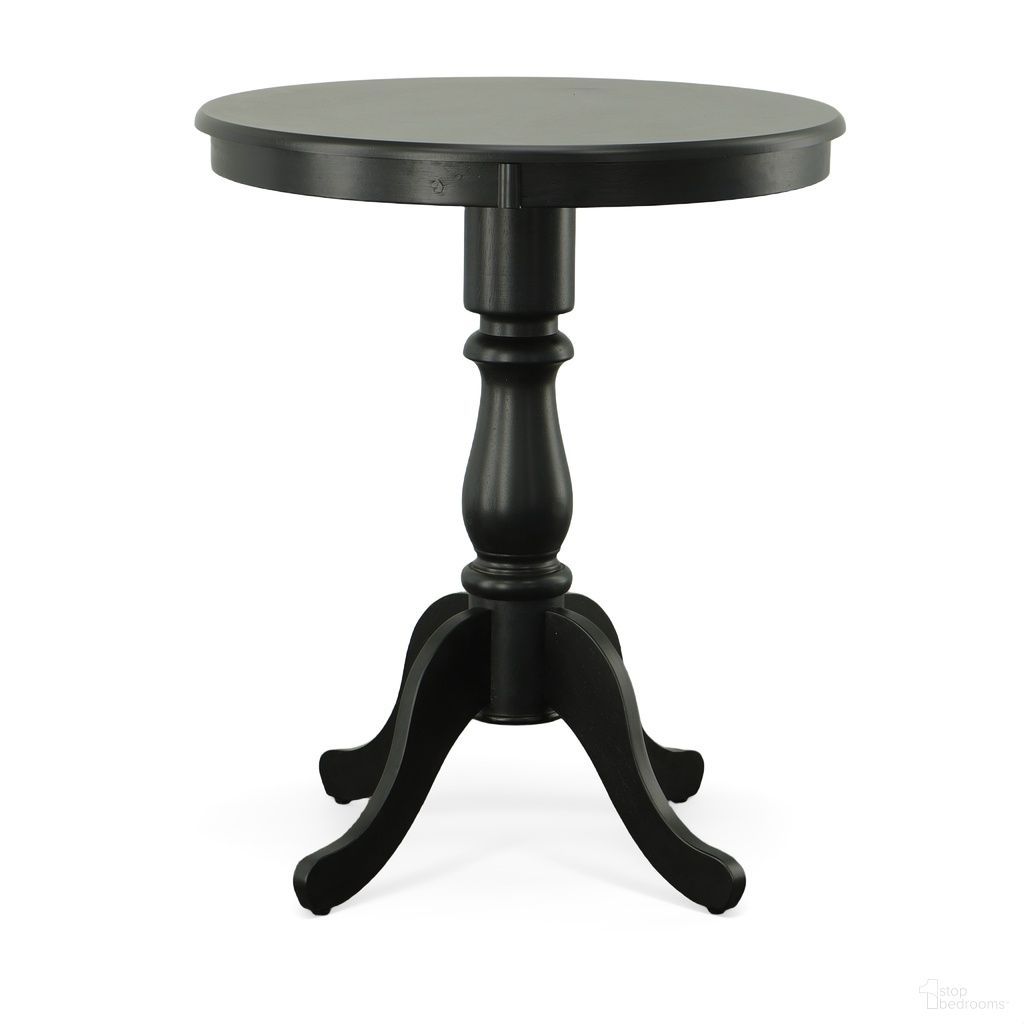 The appearance of Fairview 30 Inch Round Pedestal Bar Table In Antique Black designed by Carolina Living in the traditional interior design. This antique black piece of furniture  was selected by 1StopBedrooms from Fairview Collection to add a touch of cosiness and style into your home. Sku: 3630B-AB. Table Base Style: Pedestal. Table Top Shape: Round. Material: MDF.