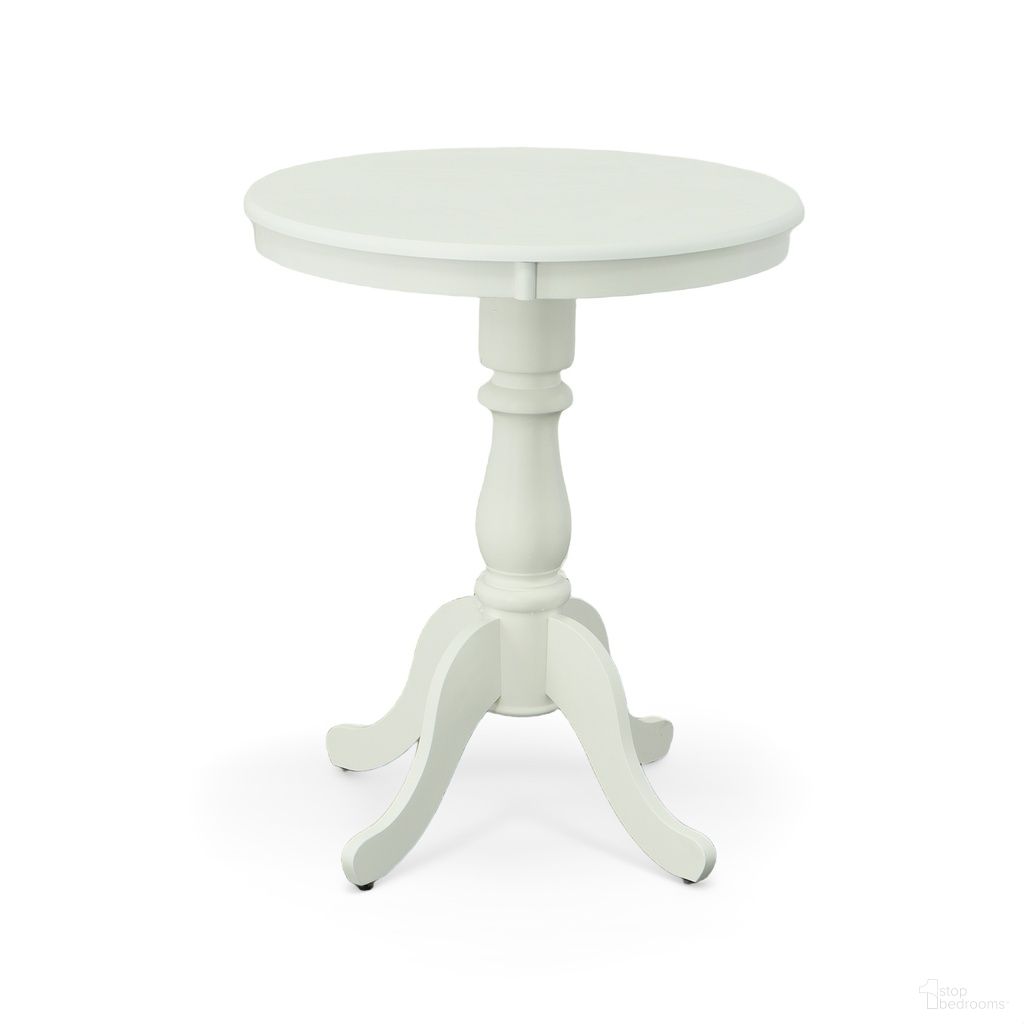 Fairview 30 Inch Round Pedestal Bar Table In White
