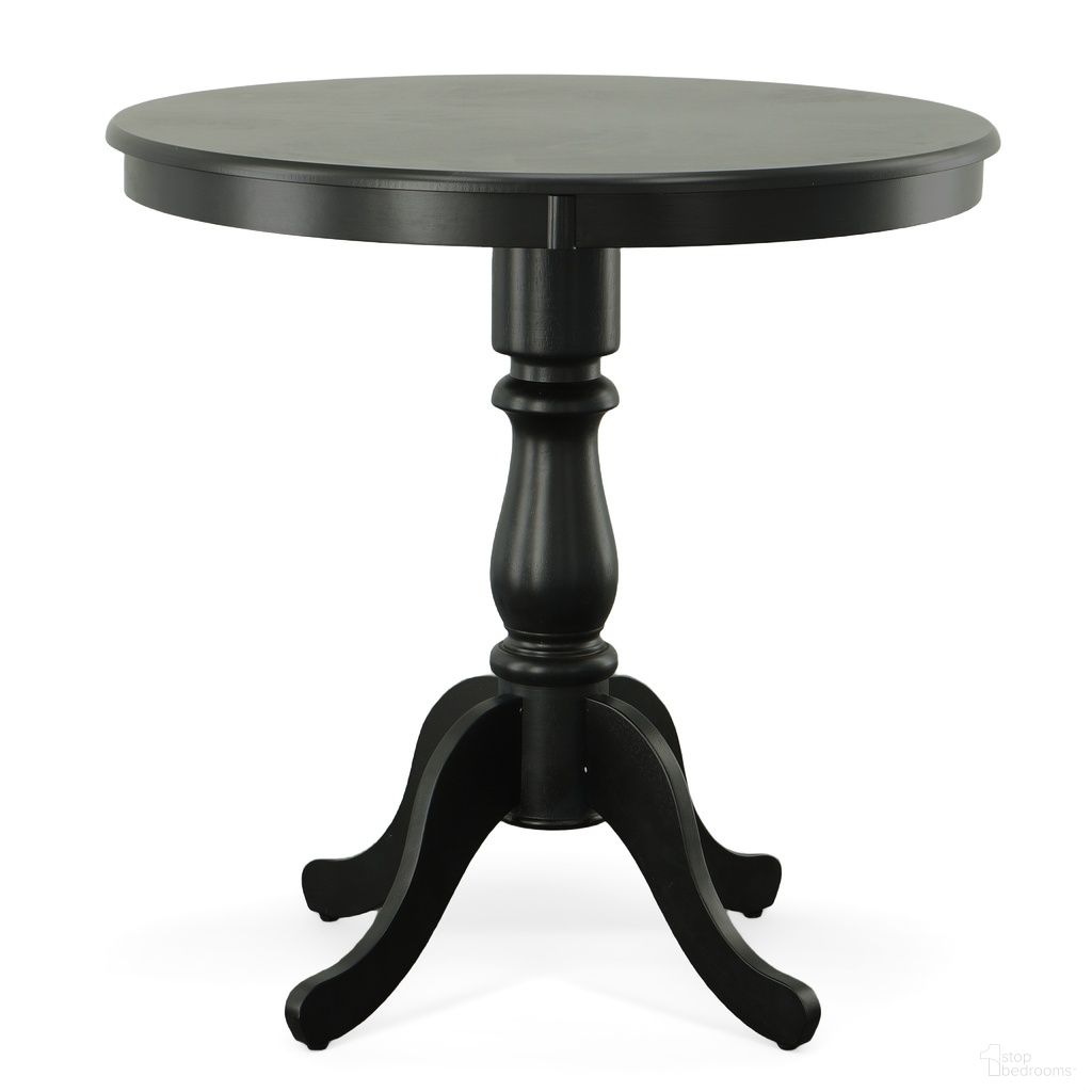 The appearance of Fairview 36 Inch Round Pedestal Bar Table In Antique Black designed by Carolina Living in the traditional interior design. This antique black piece of furniture was selected by 1StopBedrooms from Fairview Collection to add a touch of cosiness and style into your home. Sku: 3636B-AB. Table Base Style: Pedestal. Table Top Shape: Round. Material: MDF.