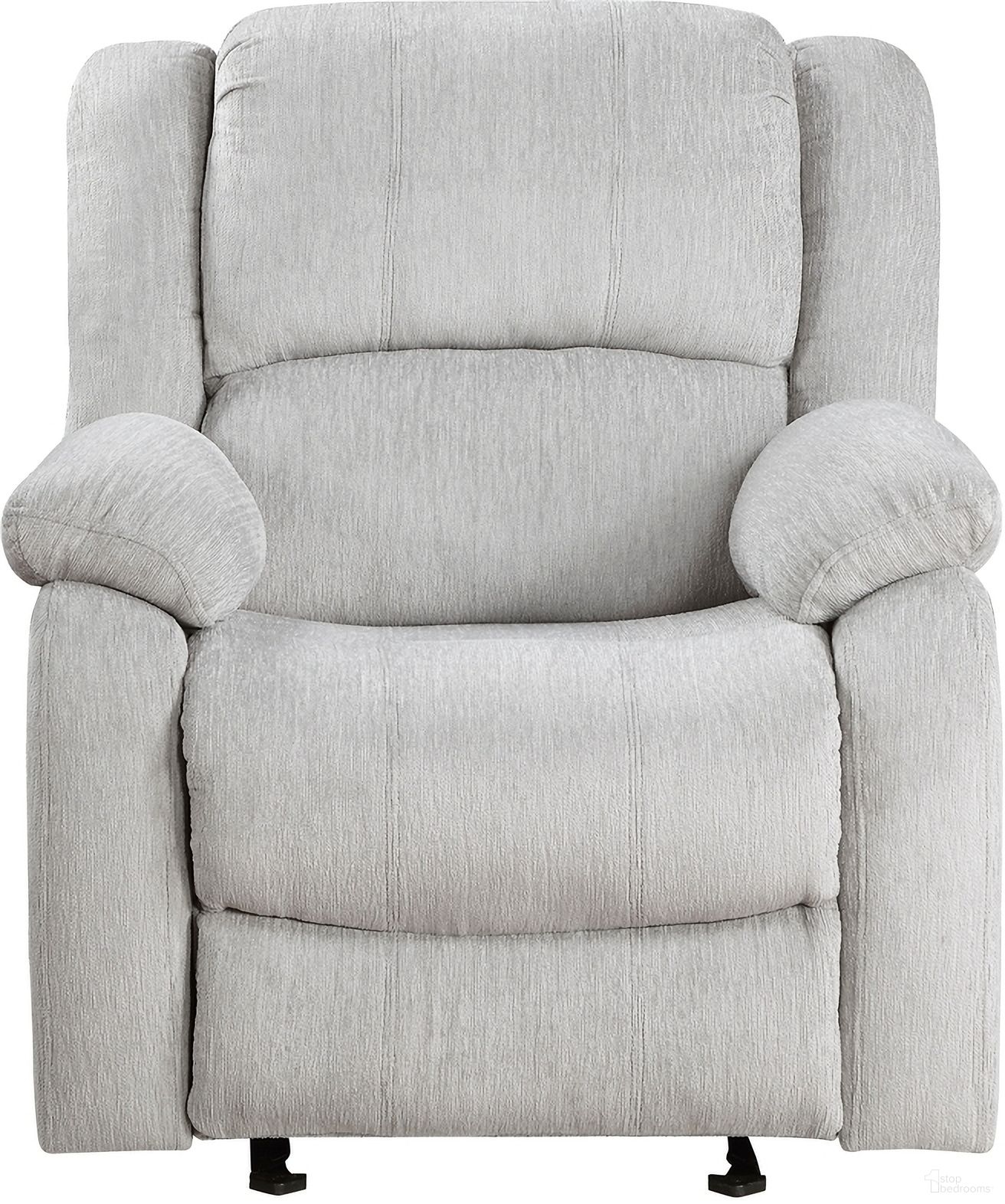 The appearance of Fairview Glider Reclining Chair In Gray designed by Homelegance in the transitional interior design. This gray piece of furniture was selected by 1StopBedrooms from Fairview Collection to add a touch of cosiness and style into your home. Sku: 8526CN-1GD. Material: Chenille.