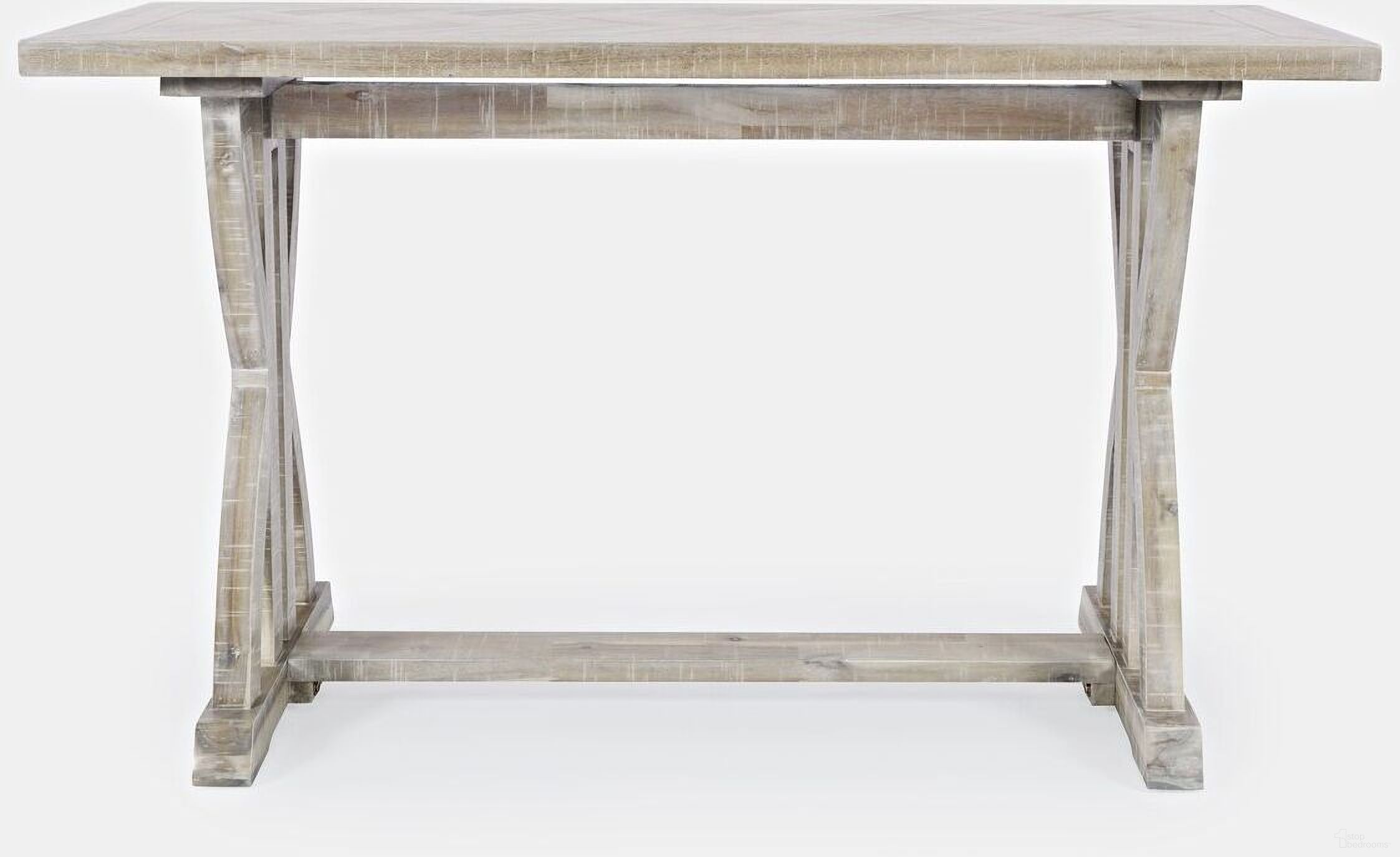 The appearance of Fairview Herringbone Sofa Table In Ash designed by Jofran in the country / farmhouse interior design. This ash piece of furniture  was selected by 1StopBedrooms from Fairview Collection to add a touch of cosiness and style into your home. Sku: 1934-4. Material: Acacia.