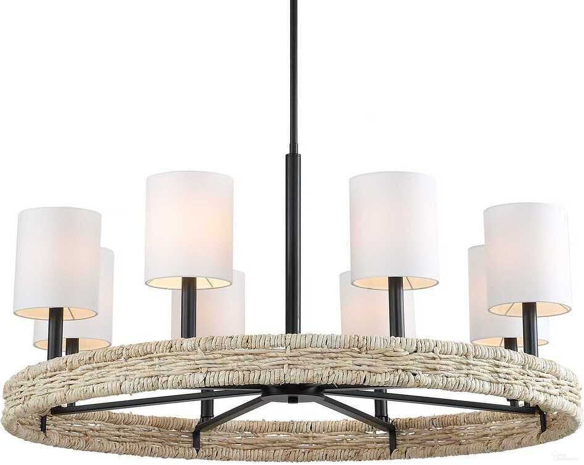 Faiyam 8 Light Rattan Chandelier In Bronze