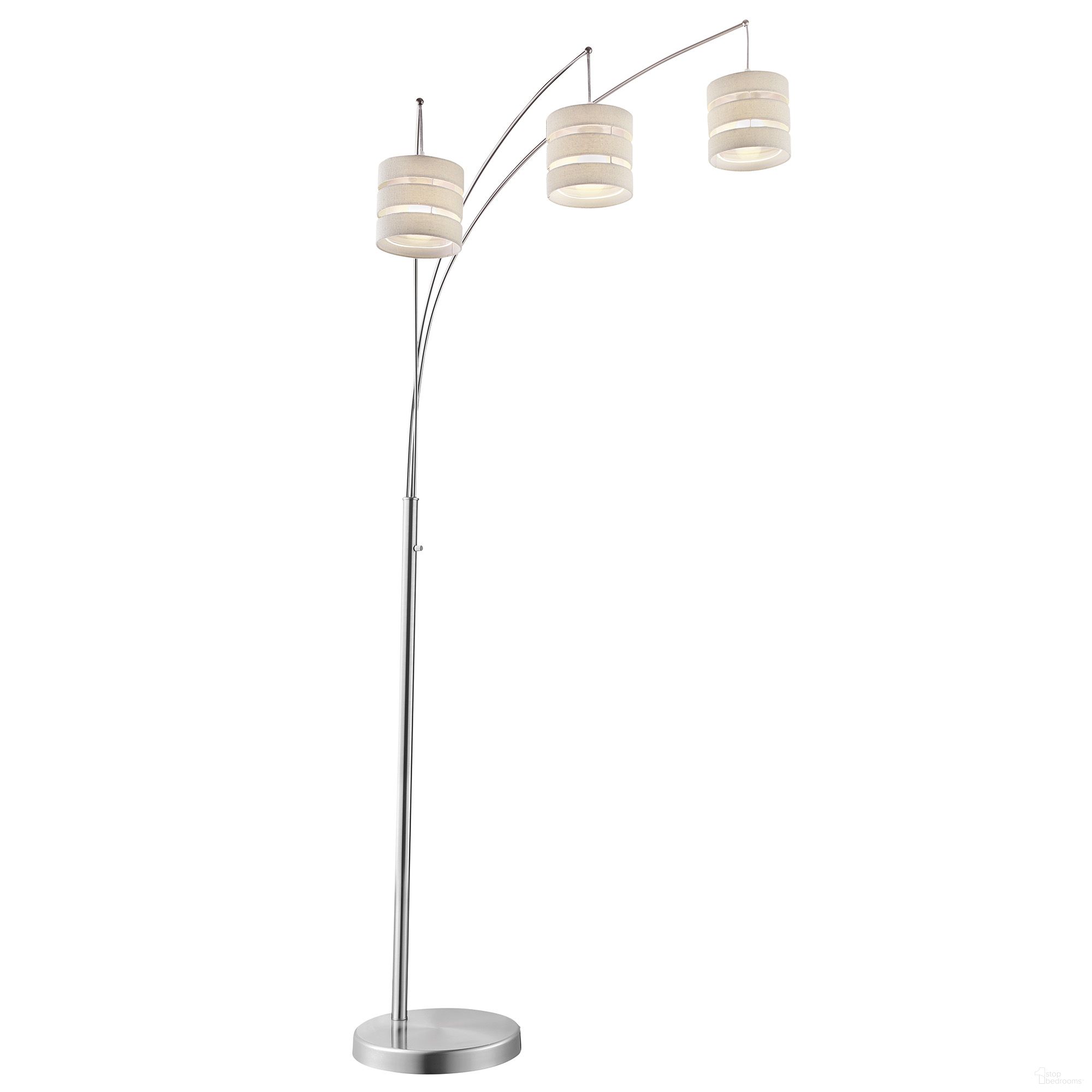 Falan Arc Lamps In Brushed Nickel