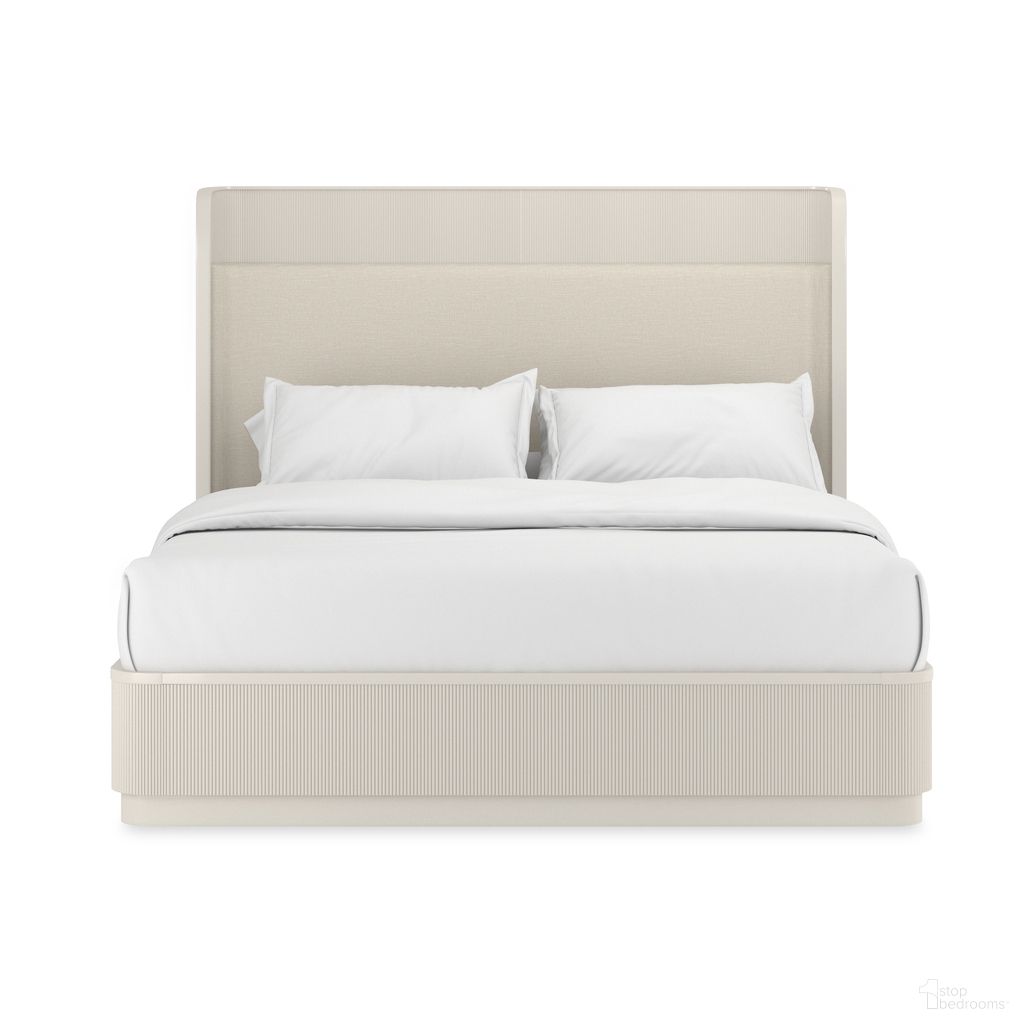 The appearance of Fall In Love King Bed In Matte Pearl designed by Caracole in the modern / contemporary interior design. This matte pearl piece of furniture  was selected by 1StopBedrooms from Fall In Love Collection to add a touch of cosiness and style into your home. Sku: CLA-424-129F;CLA-424-129H;CLA-424-129R. Bed Type: Panel Bed. Bed Size: King. Material: Resin.