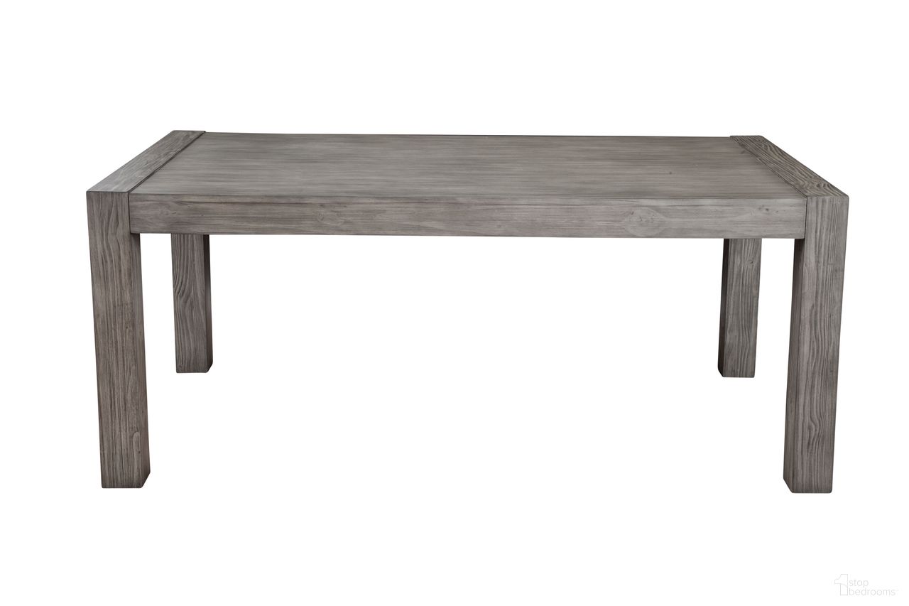 The appearance of Fallon Dining Table In Grey and Black designed by Alpine in the industrial interior design. This grey/black piece of furniture  was selected by 1StopBedrooms from Fallon Collection to add a touch of cosiness and style into your home. Sku: 3394-01. Table Base Style: Legs. Table Top Shape: Rectangular. Material: Solid Pine. Size: 40" x 72".