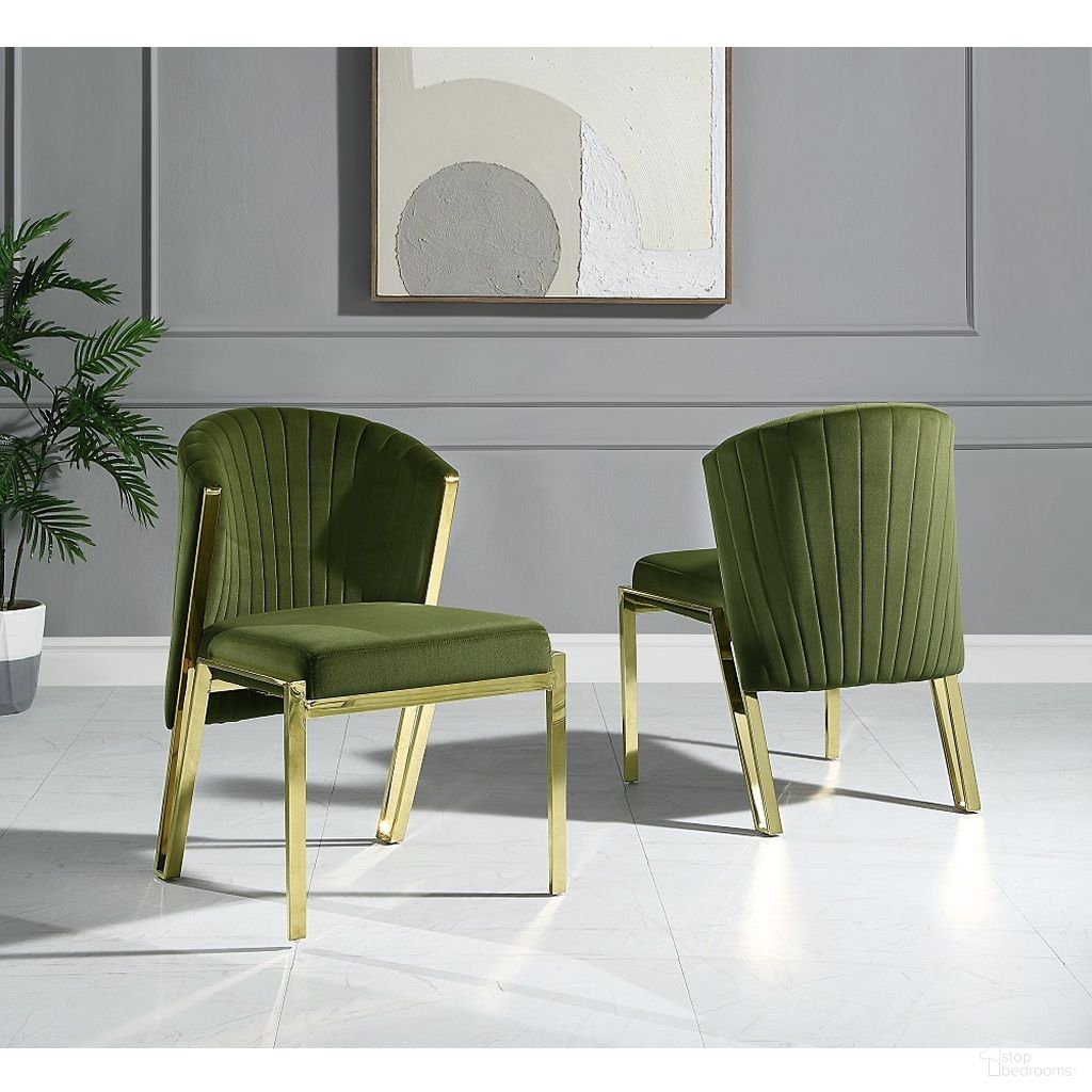 The appearance of Fallon Side Chair Set of 2 In Gold designed by ACME in the modern / contemporary interior design. This gold piece of furniture was selected by 1StopBedrooms from Fallon Collection to add a touch of cosiness and style into your home. Sku: DN01956. Material: Stainless Steel. Chair Type: Side Chair.