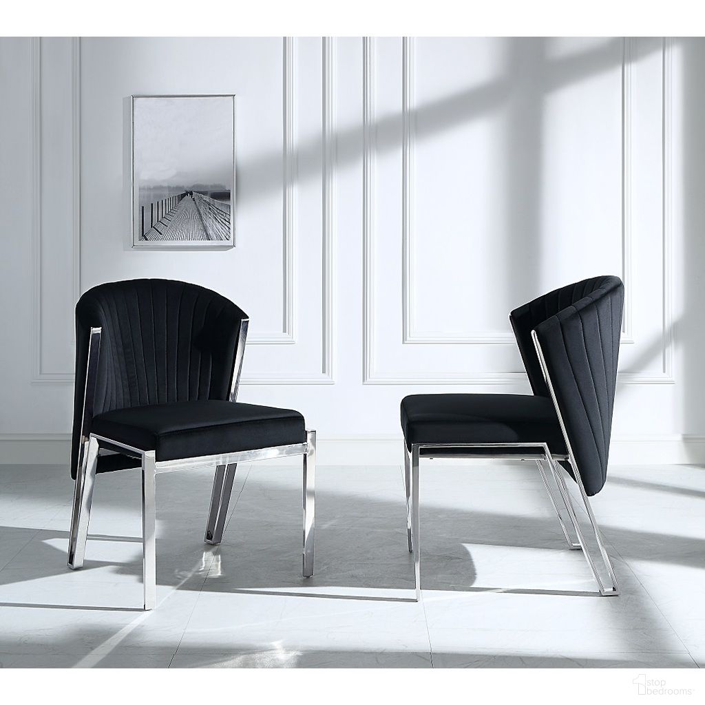 Fallon Side Chair Set of 2 In Silver