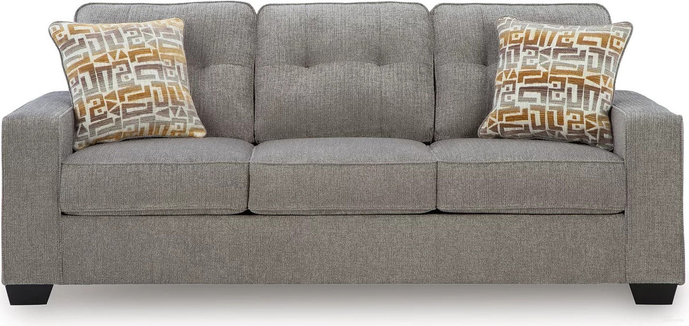 The appearance of Fanciful Queen Sofa Sleeper In Iron designed by Signature Design by Ashley in the modern / contemporary interior design. This iron piece of furniture was selected by 1StopBedrooms from Fanciful Collection to add a touch of cosiness and style into your home. Sku: NC2920439. Material: Polyester.