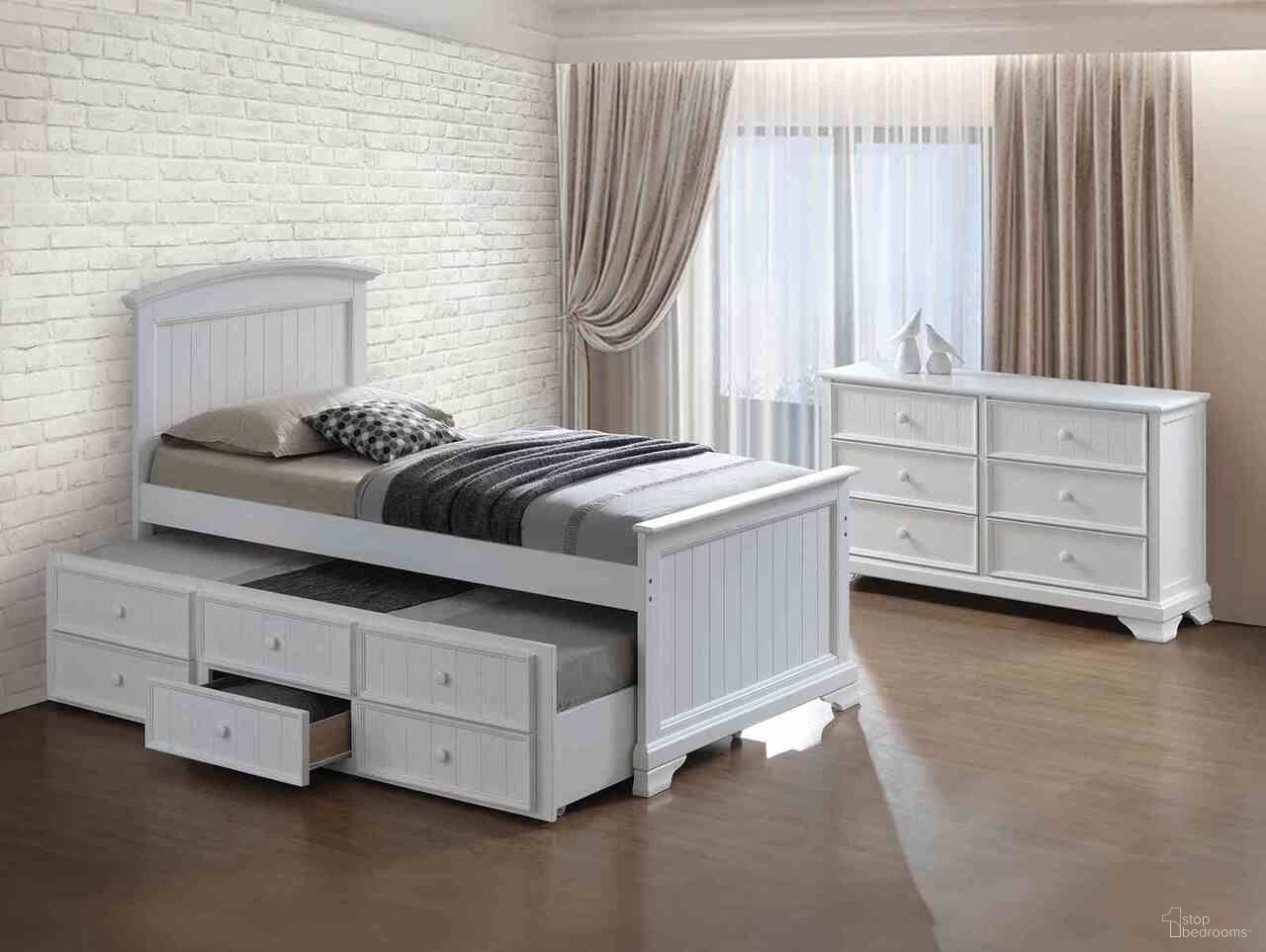 Fanton Twin Captain Bed In White